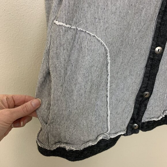 Focus Casual Life Womens M Jacket Cardigan Knit Gray Boho Button Pockets - Picture 7 of 12